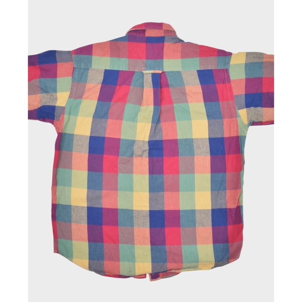 Vintage Orvis Shirt Mens Medium Multicolor Indian Madras Plaid Long Sleeve - Picture 5 of 6